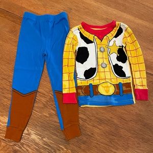 Disney Pixar Toy Story Woody pajamas. Boys 4T. Officially licensed. New.